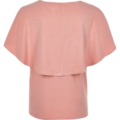 Girls pink cape back t-shirt